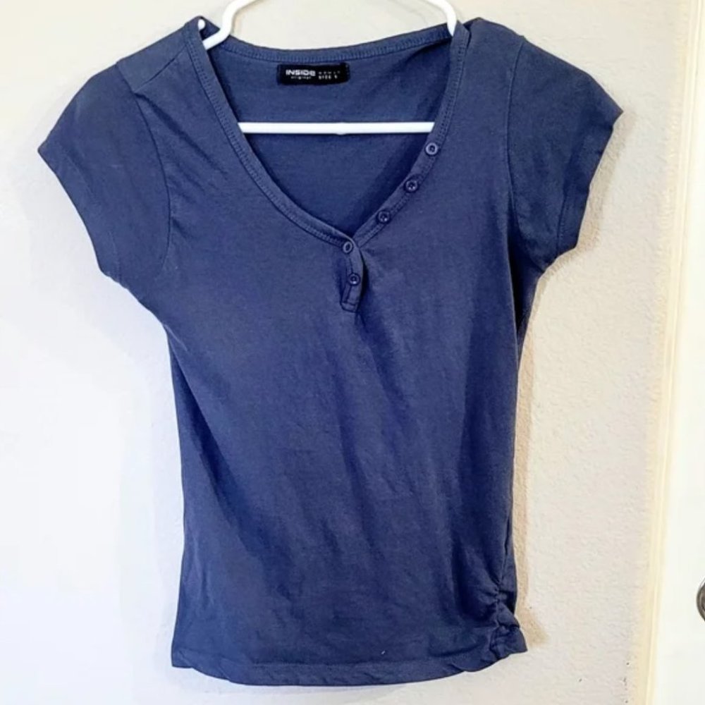 Navy Blue V-Neck T-Shirt